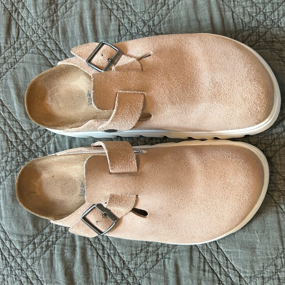 Birkenstock Papillio Tan Suede Women's Clogs - Picture 4 of 6